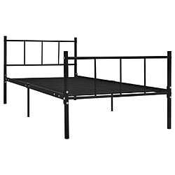 vidaXL Cadre de lit sans matelas noir métal 90x200 cm