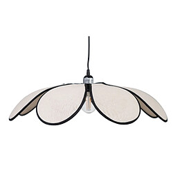 Suspension Romimex Noir Naturel Bambou Fleur 53 x 15 x 53 cm