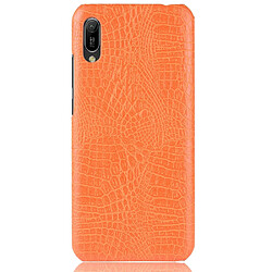 Wewoo Coque PC + PU antichoc en texture de crocodile pour Huawei Y6 Pro 2019 jaune