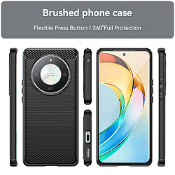 Htdmobiles Coque pour Honor Magic 6 Lite 5G - housse etui silicone gel carbone + verre trempe - NOIR