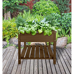 Esschert Garden Carré potager en pin teinté sur pieds Largeur 78 cm.