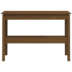 Avis vidaXL Table console Marron miel 110x40x75 cm Bois de pin solide