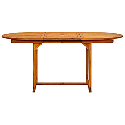 Acheter vidaXL Table à dîner de jardin (120-170)x80x75 cm Bois d'acacia massif