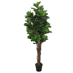 vidaXL Ficus lyrata artificiel 180 feuilles 150 cm vert