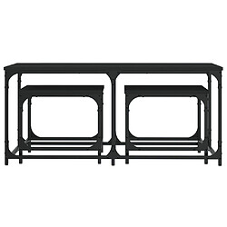 Avis vidaXL Tables basses gigognes 3 pcs noir bois d'ingénierie