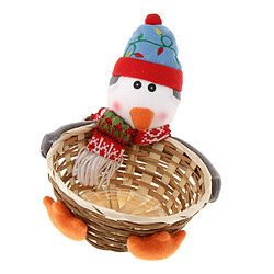 cadeau de noel bonbons rangement panier maison fête table decor pingouin pas cher