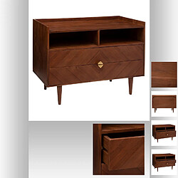 Acheter Atmosphera, Createur D'Interieur Commode Roxas 2 tiroirs en Acacia - Marron