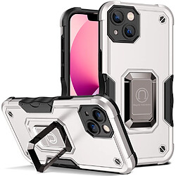 Coque en TPU anti-rayures avec béquille blanc pour votre iPhone 13 6.1 pouces