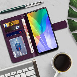 Avis Avizar Housse Huawei Y6p Étui Folio Porte carte Support Vidéo - violet