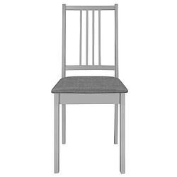 Avis Decoshop26 Lot de 4 chaises de salle à manger cuisineà dîner avec coussins gris bois solide CDS022102