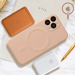 Avis Avizar Coque Magsafe iPhone 13 Pro Silicone Intérieur Soft-touch Mag Cover rose gold