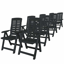 Salle à manger de jardin 9 pcs,Table et chaise à dîner Plastique Anthracite -MN11573