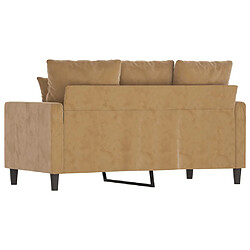 Maison Chic Canapé à 2 places,Sofa de Salon,Canapé droit Marron 120 cm Velours -GKD933378 pas cher