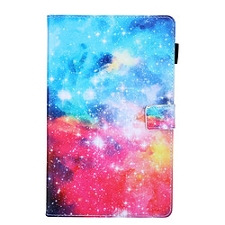 Etui en PU Impression de motifs avec support et porte-cartes univers pour votre Samsung Galaxy Tab A7 Lite 8.7 (2021) T220/T225