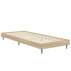 Acheter vidaXL Cadre de lit sans matelas chêne sonoma 75x190 cm