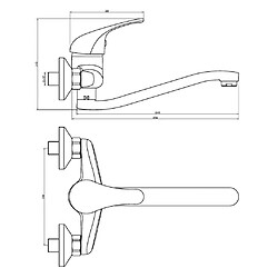 Acheter EISL Robinet mitigeur de cuisine mural EUROPA chrome