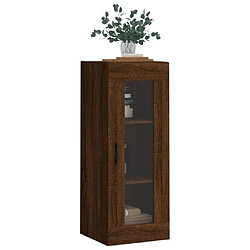 Acheter Maison Chic Armoire murale,Meuble de Rangement,Armoire Suspendue chêne marron 34,5x34x90 cm -MN35275