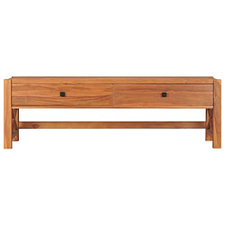 Maison Chic Meuble TV scandinave - Banc TV pour salon avec tiroirs 120x40x45 cm bois de teck solide -MN55973