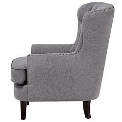 Acheter Beliani Fauteuil VIBORG II Tissu Gris clair