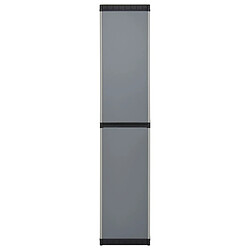 Acheter vidaXL Armoire de rangement de jardin 3 étagères Gris/noir 34x40x168cm