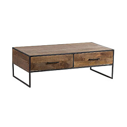 BOIS & CHIFFONS Table basse 2 tiroirs | Manguier Stockholm