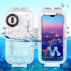 Wewoo Coque 40m / 130ft Boîtier de plongée étanche Vidéo Prenant une protection sous-marine pour HuP20 (Transparent)