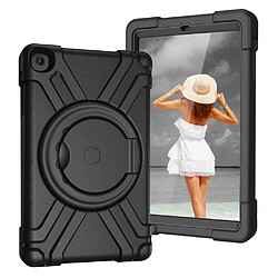 Coque en TPU + Silicone avec béquille pivotante à 360° tout noir pour votre Samsung Galaxy Tab A 10.1 (2019) SM-T510