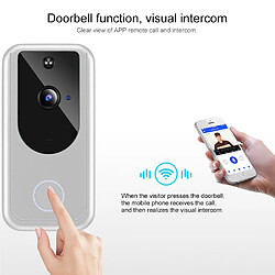 Universal Sonnette sans fil avec appareil photo HD1080P WiFi Smart Sonnette infrarouge vision nocturne extérieur sans fil sonnette pour maison intelligente | sonnette (gris)