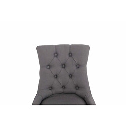 Acheter Decoshop26 Lot de 2 chaises de salle à manger avec boutons décoratives assise en tissu gris foncé pieds foncés 10_0001519