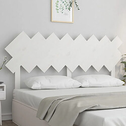 Maison Chic Tête de lit scandinave,Meuble de chambre Blanc 159,5x3x80,5 cm Bois massif de pin -MN19047