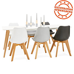 Alterego Table à manger design 'MADY' blanche style scandinave - 200x90 cm pas cher