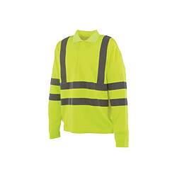 Cepovett Polo haute visibilité - Manches longues - Jaune fluo - S