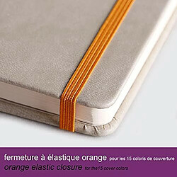 RHODIA 118750C - Carnet Rigide Violet - A5 - Ligne - 192 pages - Papier Clairefontaine Ivoire 90 g/m - Marque-Page, Fermeture Elastique - Couverture Simili Cuir - Collection Rhodiarama pas cher