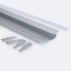 Avis Ledkia Profilé Aluminium Encastrable pour Plâtre/Pladur Pour Ruban LED jusqu'à 12mm 2 m