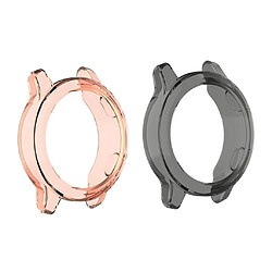 Acheter Étui De Protection En TPU Pour Montre Intelligente De 42 Mm Anti-collision Pour Garmin ActiveS 1 Noir + 1 Orange