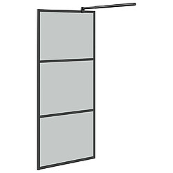 Avis vidaXL Paroi de douche 80x195 cm Verre ESG foncé Noir