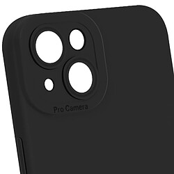 Avizar Coque pour iPhone 14 Silicone Mat Protection Caméra Noir