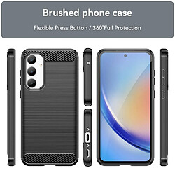 Htdmobiles Coque pour Samsung Galaxy A35 5G - housse etui silicone gel carbone + film ecran - NOIR