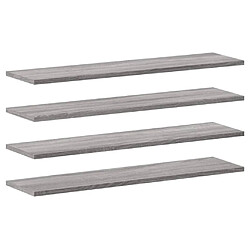 vidaXL Étagères murales 4 pcs sonoma gris 80x20x1,5 cm bois ingénierie