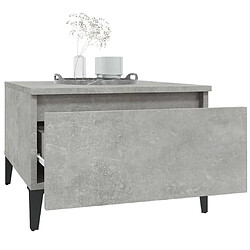 Maison Chic Table d'appoint | Table Basse Gris béton 50x46x35 cm Bois d'ingénierie -GKD39361 pas cher