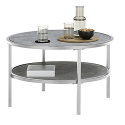 Acheter Pegane Table basse ronde en céramique et métal - diamètre 75 x Hauteur 45 cm