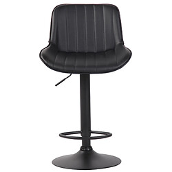 Non Tabouret de bar Lentini simili cuir noir