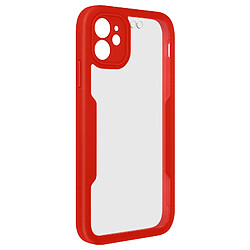 Avizar Coque 360° pour iPhone 11 Dos Rigide Protection Écran Souple Contour rouge