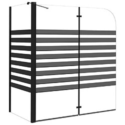 vidaXL Cabine de douche à rayures 120x68x130 cm Verre trempé