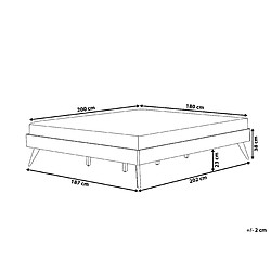 Avis Beliani Lit double 180 x 200 cm bois clair BERRIC