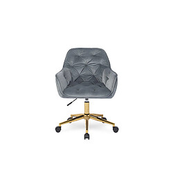 Vivaldi Fauteuil Pivotant MILAN Gris Velours