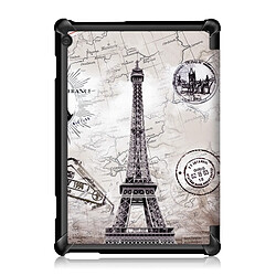 Avis Wewoo Housse Coque Étui en cuir avec rabat à déformation horizontale et motif couleurs pour Lenovo Tab M10, support à trois rabats (motif à tour antique)