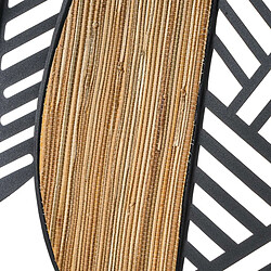 BigBuy Home Décoration murale Noir Naturel Fer Fibre naturelle 81 x 4,5 x 102 cm