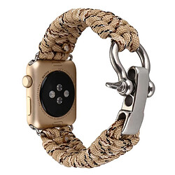 Avizar Bracelet Apple Watch 42 et 44 mm Cordon tressé en Nylon - Beige