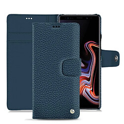 Housse cuir Samsung Galaxy Note9 - Rabat portefeuille - Indigo ( Pantone #1f4565 ) - NOREVE